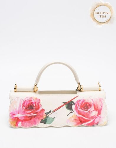 RRP€495 DOLCE & GABBANA Leather Interchangeable Flap For Bag Roses Top Handle - Photo 1 sur 10