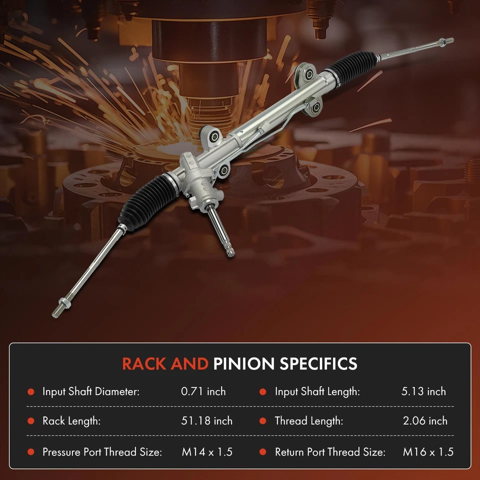 Power Steering Rack and Pinion Assy with Hydraulic Power for Mitsubishi Eclipse - Image 4 of 4