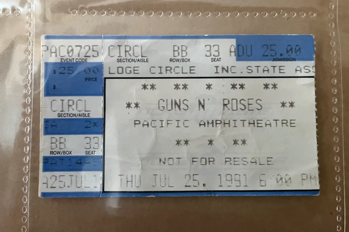 Guns N Roses Tickets In other Guns N' Roses Memorabilia for sale