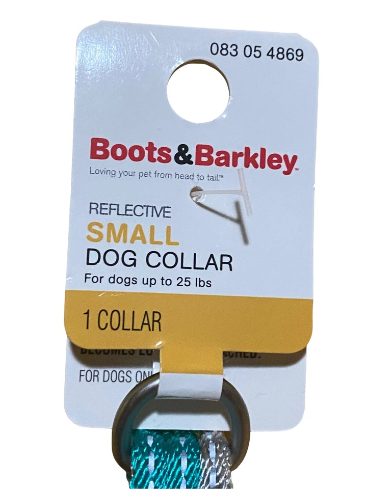 Botas y Barkley Reflectante Dos Tonos Verde Azulado/Gris Collar para Perro hasta 25 libras, S Pequeño Foto 3 de 4