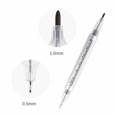 Surgical Tattoo Piercing Skin Marker Disposable Pen with Ruler 0.5/1.0mm Nib PUR