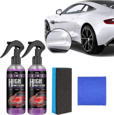 3 in 1 Ceramic car Coating Spray High Protection Quick Wax, Spray, Fast Fine Scr