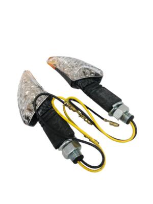 Highway Hawk LED Blinker Set ''Shark'' carbon Optik E-Prüfzeichen M10 12V1.5W