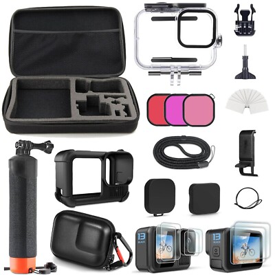 Carry Waterproof underwater Case Cover Accessories Kit for Gopro go pro hero 13