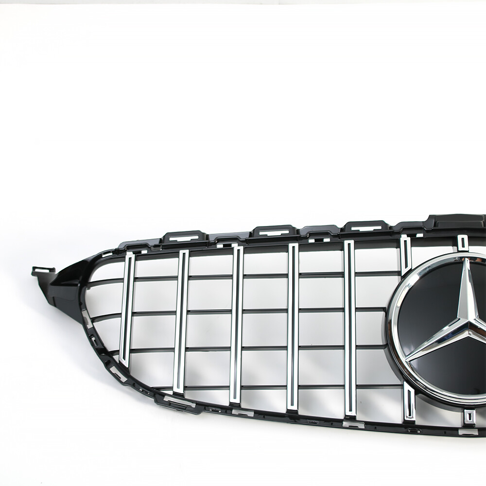 Chrome For Mercedes Benz 2019 2020 2021 W205 C400 C300 C200 Front Grille W/Star