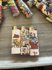 New 3 Bic Custom Lighters Tom and Jerry cartoon cat and mouse vintage Great Gift