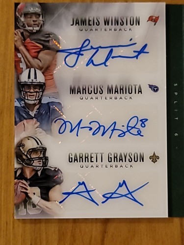 🔥🔥 2015 Panini Playbook Split 6 Quarterbacks Green 3/5 Winston, Mariota + 🔥🔥 - Picture 13 of 24