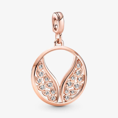 Authentic ME Burning Wings Medallion Charm #789672C01
