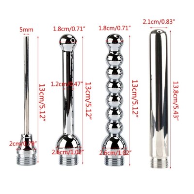 Aluminum Anal Cleaning Shower Tool Anal Toilet Clean Kit 4 for Men Women 4  Type