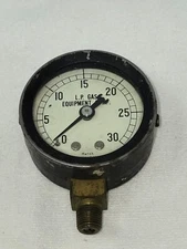 VINTAGE MARSH INSTRUMENT CO. L.P. GAS EQUIPMENT CORP. PRESSURE GAUGE 0-30