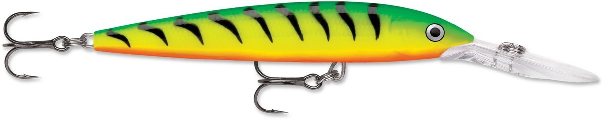 Rapala Down Deep Husky Jerk 10 Fishing Lure - Firetiger Color, Deep Diving Minnow Bait - View #7
