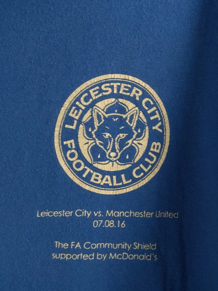 Camisa de futebol masculina Gildan Leicester City Champions fã tamanho XL ig93 - Imagem 3 de 4