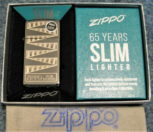 ZIPPO SLIM Lighter 65TH ANNIVERSARY 49709 Limited Edition NUMBERED XXX/15000
