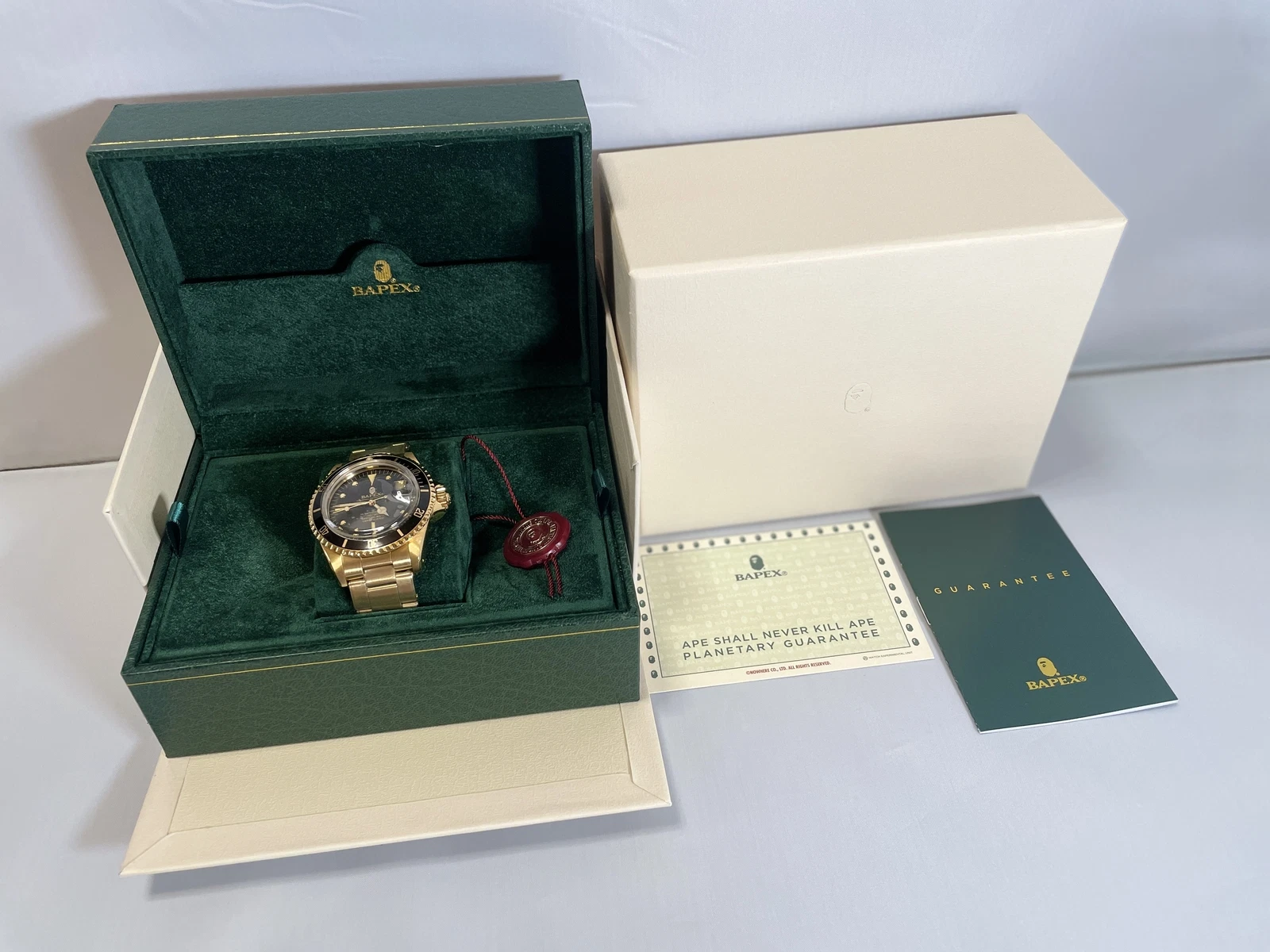 A BATHING APE (BAPE) Orologio Uomo A BATHING APE CLASSIC TYPE 1 BAPEX Oro Nero Acciaio Inox JP