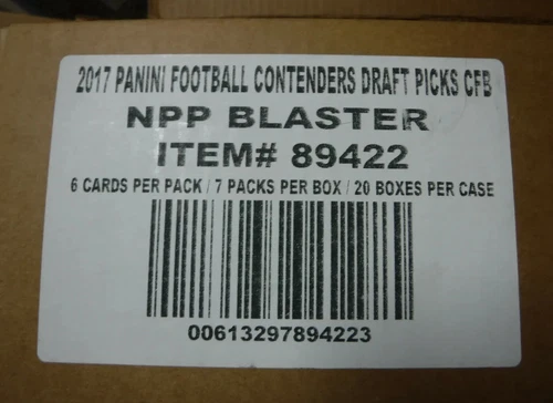 2017 Panini Contenders Football Draft 20 Blaster Box CASE 40-AUTOs Mahomes RC YR