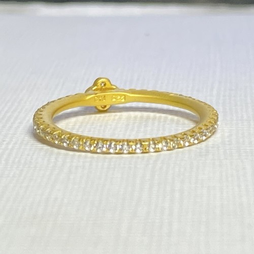 FREIDA ROTHMAN 14K Gelbgold Vermeil & Sterlingsilber Vorsteckklee Ring - Bild 4 von 13