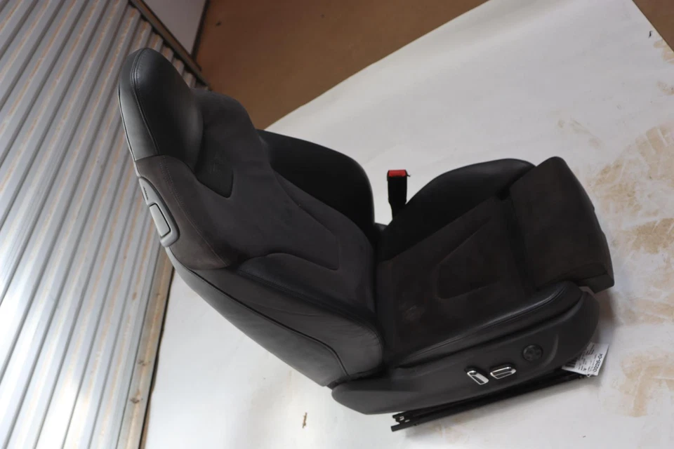 Audi S5 2008-2013 cupé pasajero delantero derecho asiento deportivo tela/cuero negro OEM Foto 4 de 4