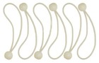 Canopy Ball Bungee Cords, 8 inch, 6 EA bungee ball cords/PACK -Brown,Beige,Black