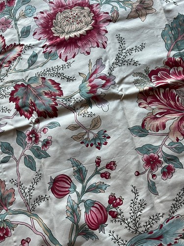 Pottery Barn Standard Pillow Sham MARIE Palampore Red Ivory Pink Blue Floral - Picture 2 of 6