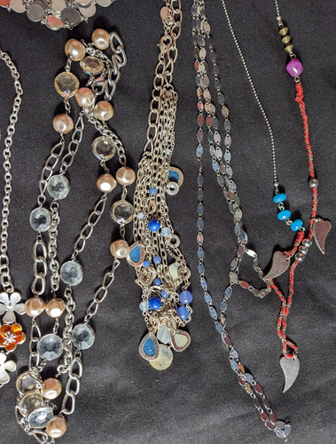 Lot of 15 Signed Silver Tone Necklaces Express NRT Loft Talbots Liz Claiborne - Picture 2 of 10