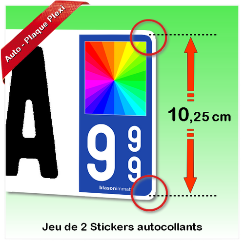 2 Stickers autocollant plaque immatriculation 971 Guadeloupe - Armoiries - Picture 5 of 9