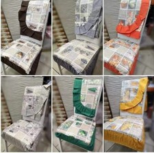 6 cuscini sedie trapuntati modello shabby + tovaglia copri tavolo plastificata