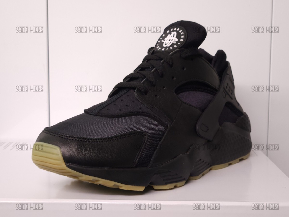 Men's Nike Air Huarache 2025 Black Gum Sole Rubber Classic Nike ID