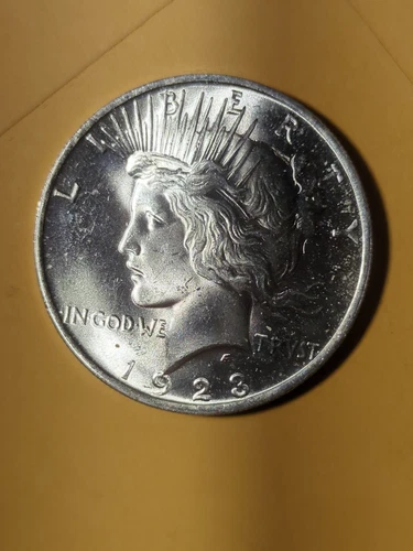 1923 Peace Dollar uncirculated BU  $1 from original roll (1 coin each) from roll