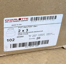 Charlotte Pipe 2-in x 3-in Dia PVC Adapter Coupling Fitting Box of 20