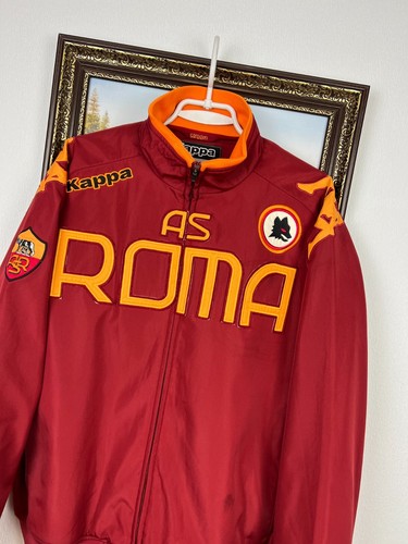 Vintage Kappa AS Roma Football Jacket Soccer Track Top Maglia Red Mens Size XL - Picture 3 of 18