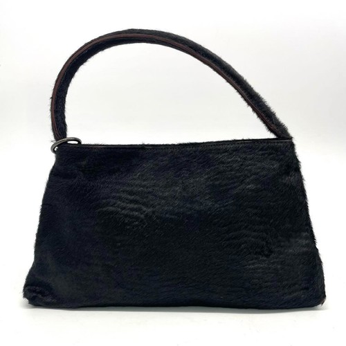 Giorgio Armani Mini Harako Logo Charm Handbag Black From Japan - Picture 2 of 19