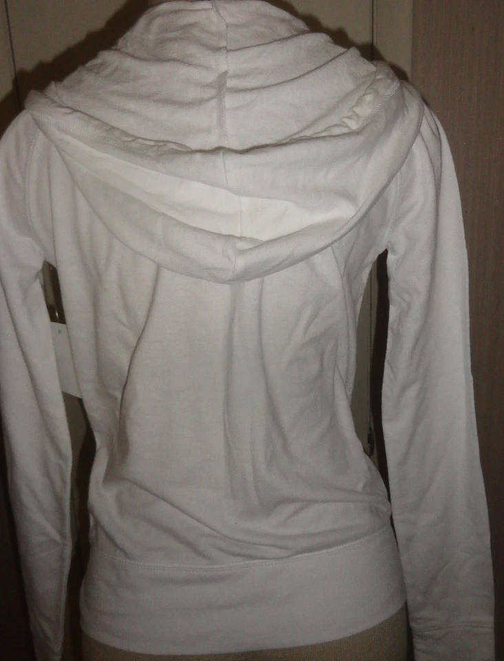 Ladies City Streets White Long Sleeve Full Zip Lightweight Hoodie Juniors XS, S - Image 2 of 2