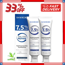 2 Pack Nano Hydroxyapatite Toothpaste 7.5 Enamel Repair Fluoride-Free 4oz