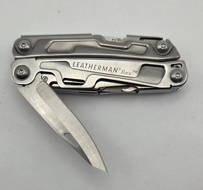 Leatherman Rev Stainless Steel Multi-Tool - Silver Excellent Condition L-4