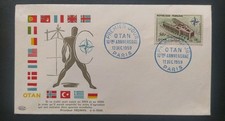 Enveloppe Premier Jour 1959 Timbre Palais De L' OTAN N° 1228 Oblitéré Paris