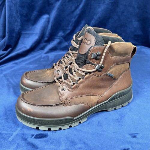 ECCO Men’s Track 25 Gore Tex Mid High Hiking Boots Leather Brown Size 10 0361