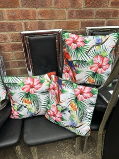 Set of Four bird of paradise Cushion Covers