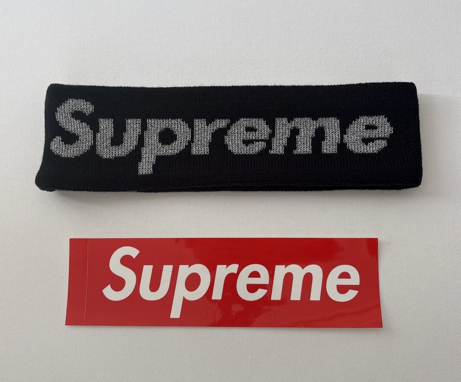 Supreme x New Era Reflective Logo Headband Mens One Size FW17