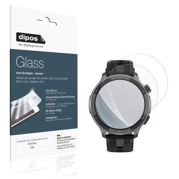 2X Schutzfolie FüR Rollme G6 Matt - Anti-Shock 9H Folie Dipos Glass-image