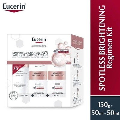 3 Item Eucerin Spotless Brightening Set (Cleanser + Day Cream + Night Cream) DHL
