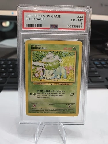 1999 Pokemon Base Set Bulbasaur 44/102 - PSA 6 EX-MT