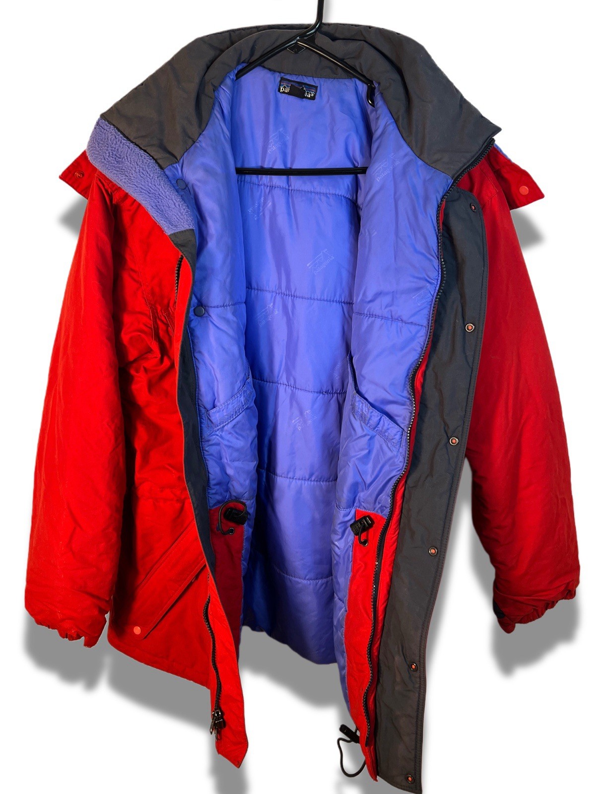 Vintage Patagonia Insulated Alpine Parka Jacket Red Blue Men’s M Made Hong Kong thumbnail 2