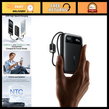 20000mAh Portable Power Bank, 45W Fast Charging, USB-C Cables, Travel Essential