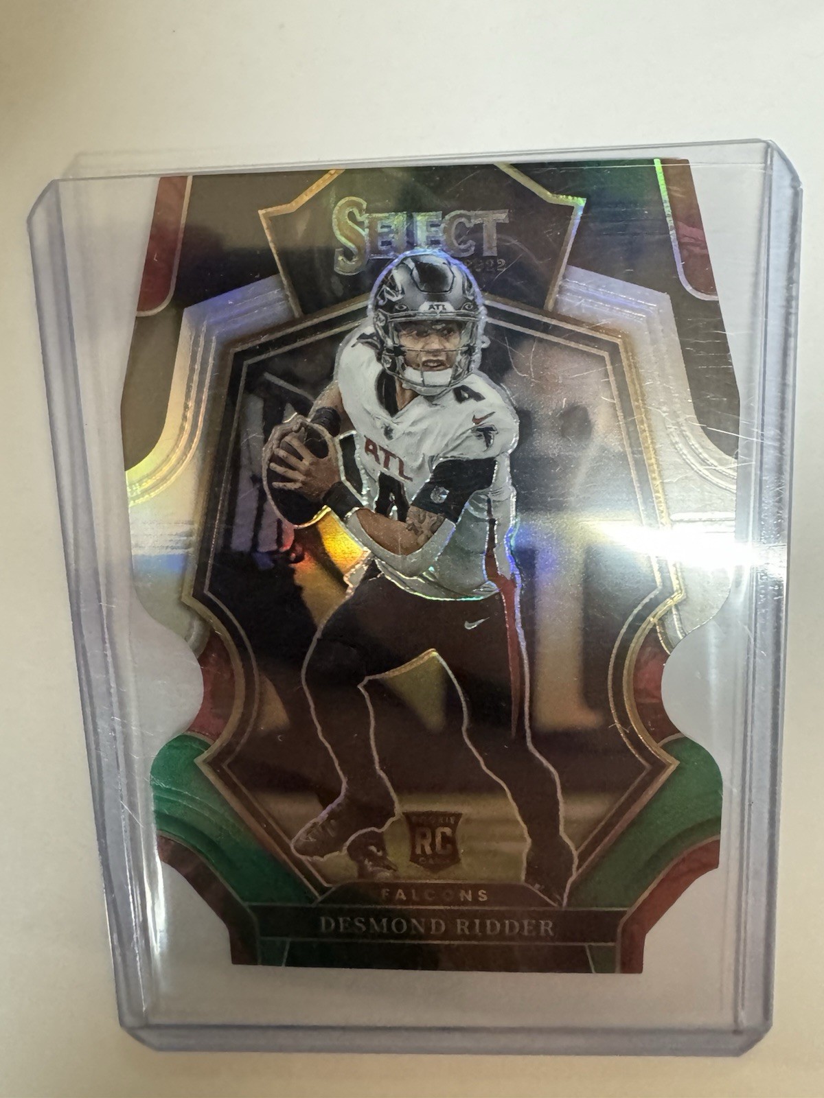 2022 Panini Select - Premier Level Desmond Ridder #104 Silver Prizm Die-Cut (RC)