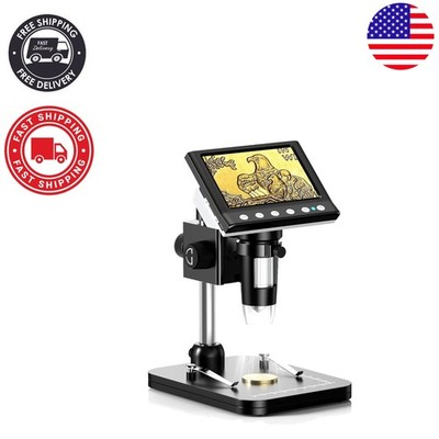 High-Definition Digital Microscope - 1000X Magnification with 8 Adjustable LEDs