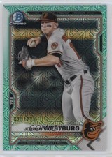 2021 Bowman Chrome Prospects Mega Box Aqua Mojo Refractor 25/225 Jordan Westburg
