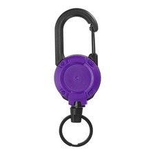 Retractable Keychain, Heavy Duty Retractable ID Badge Holder, Purple