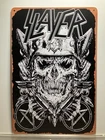 VINTAGE REPRODUCTION- TIN METAL SIGN-MAN CAVE-BAR- METAL ROCK BAND- SLAYER