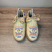 Toas Authenic Buckskin Leather Native American Beaded Moccasins