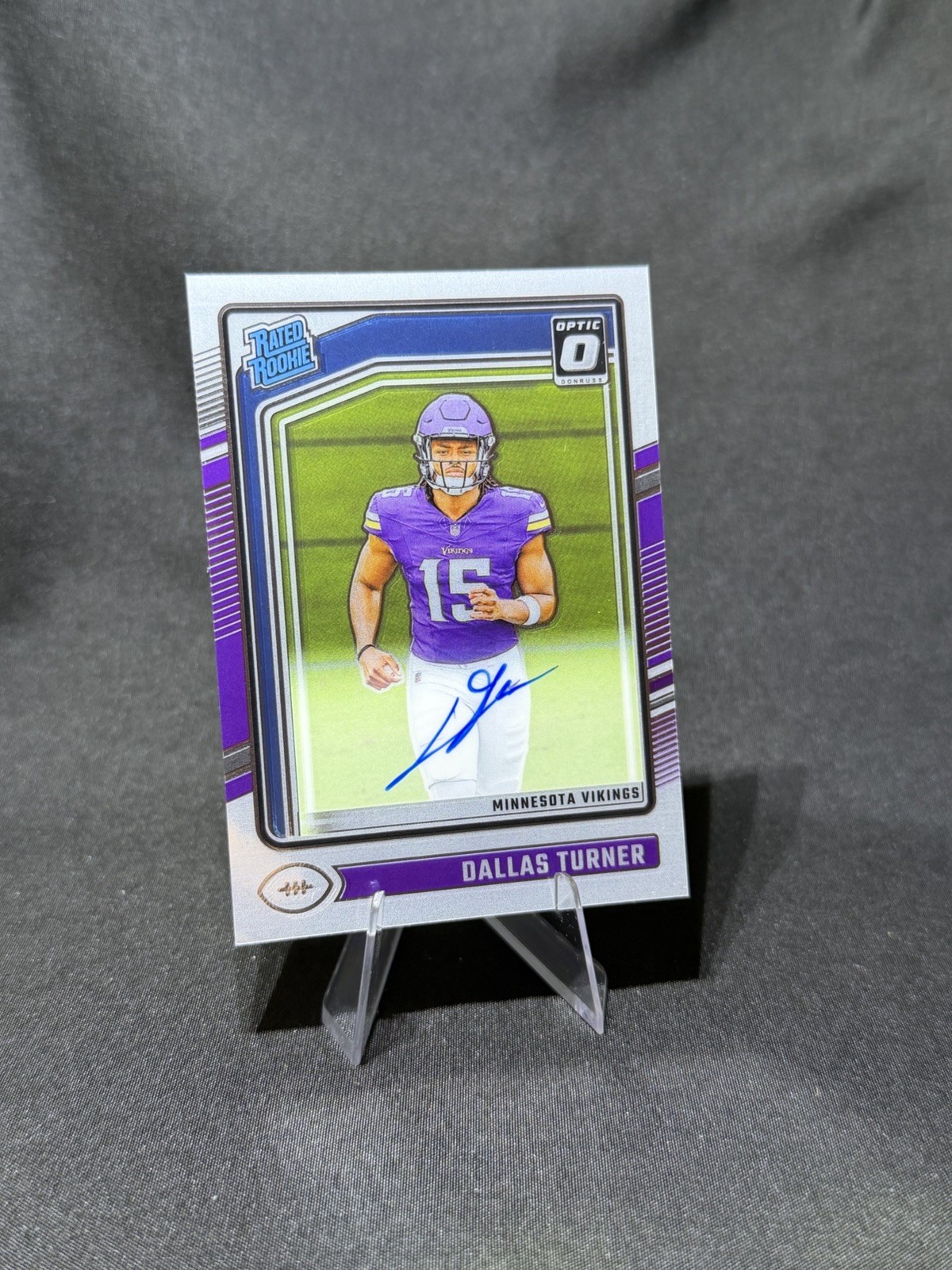 2024 Donruss Optic Dallas Turner Rated Rookie Auto 46/325 Vikings #224